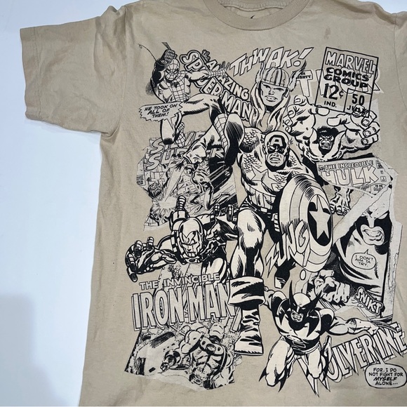 Solar Flare Marvel Comics Group Mens M Beige Graphic Print T Shirt Crew Neck - Picture 3 of 11